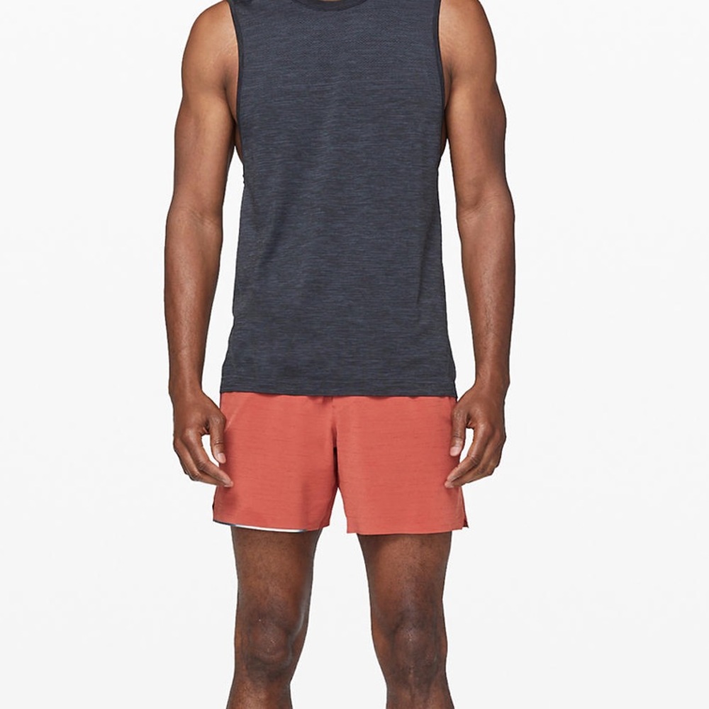 Lululemon Surge 6inch inseam shorts. Heather red